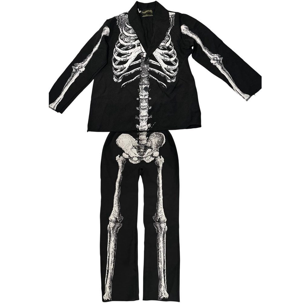 🎃 Underwraps Costume M Skeleton 2 Piece Black